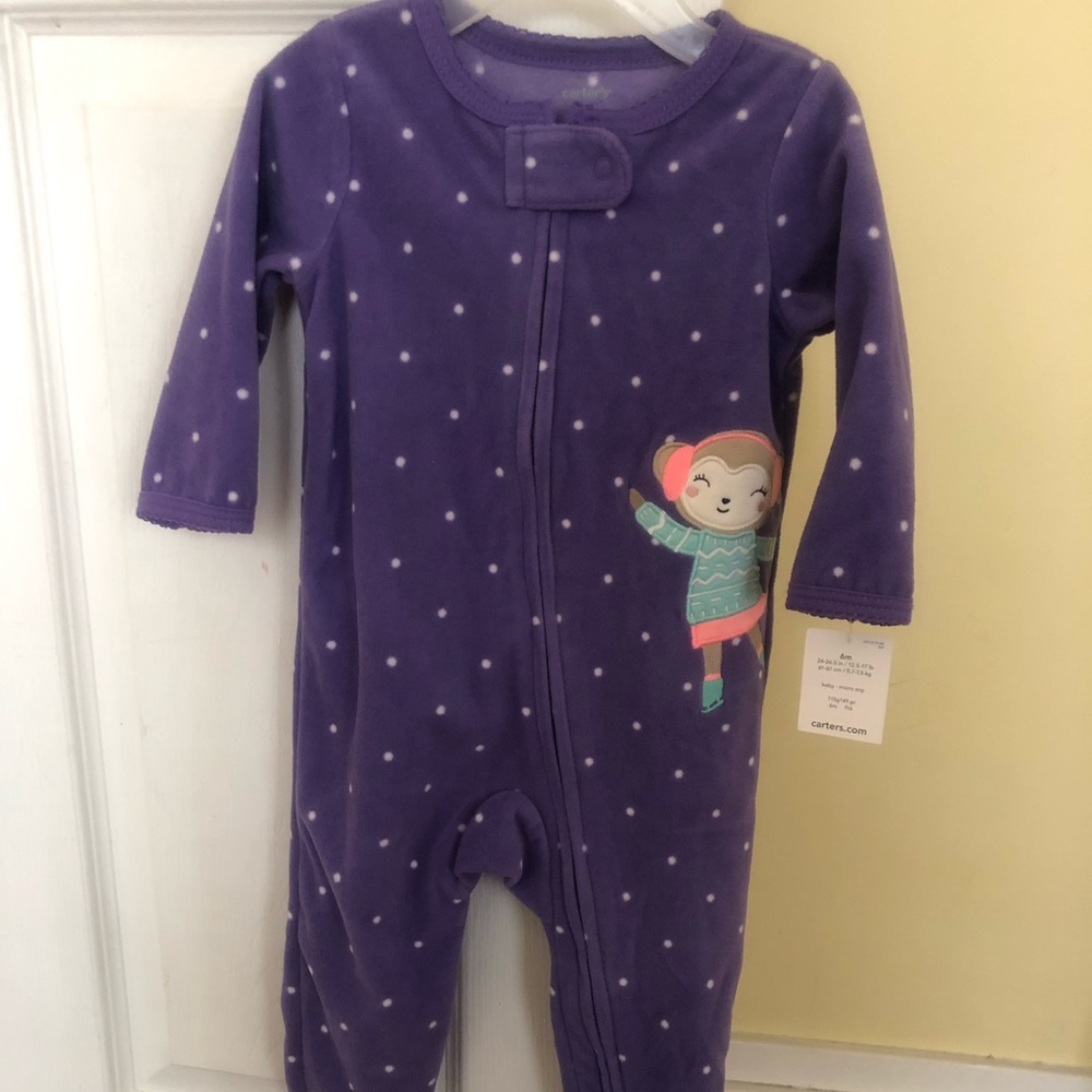 Warm fuzzy onesie pj for infant girl